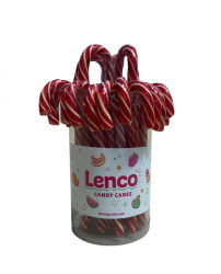 Карамель леденцовая Lenco "Трость" со вкусом клубники 28гр, (1 шт)