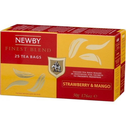 Чай черный Newby Mango & Strawberry / Манго И Клубника Пакетики для чашек (25 шт.)
