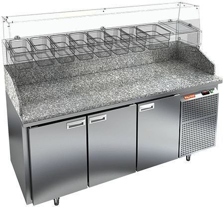 Стол для пиццы Hicold pz3-111/gn камень