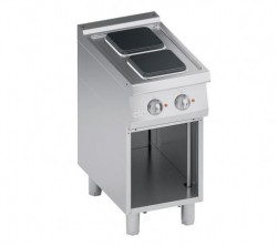 Electric range 2 plates + open Cabinet